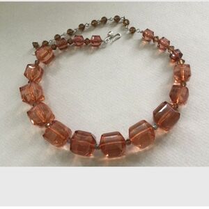 Tarina Tarantino Cognac Chunky Lucite Necklace